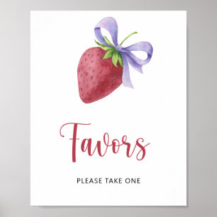 Strawberry Baby Dusche - Gefallen Poster