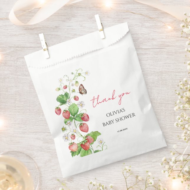 Strawberry Baby Dusche Geschenktütchen (Ausgeschnitten)