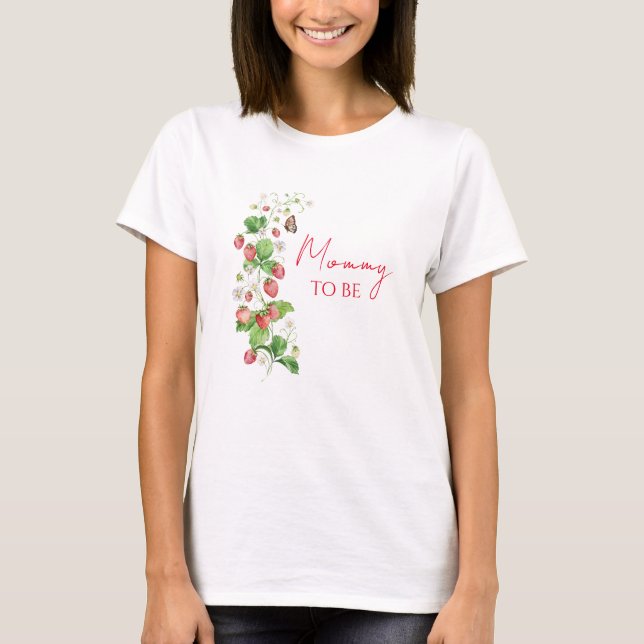 Strawberry Baby Dusche T-Shirt (Vorderseite)