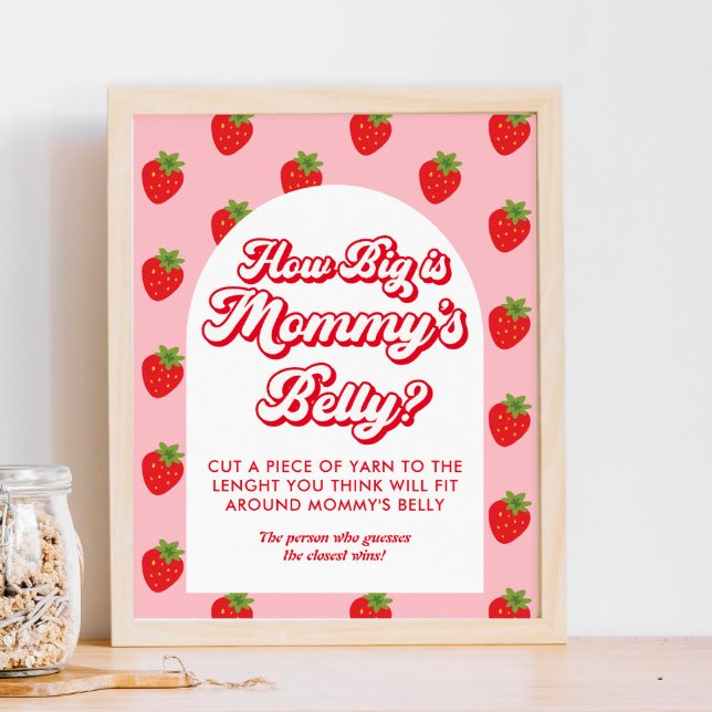 Strawberry Baby Dusche wie groß ist ihr Bauch Poster (Von Creator hochgeladen)