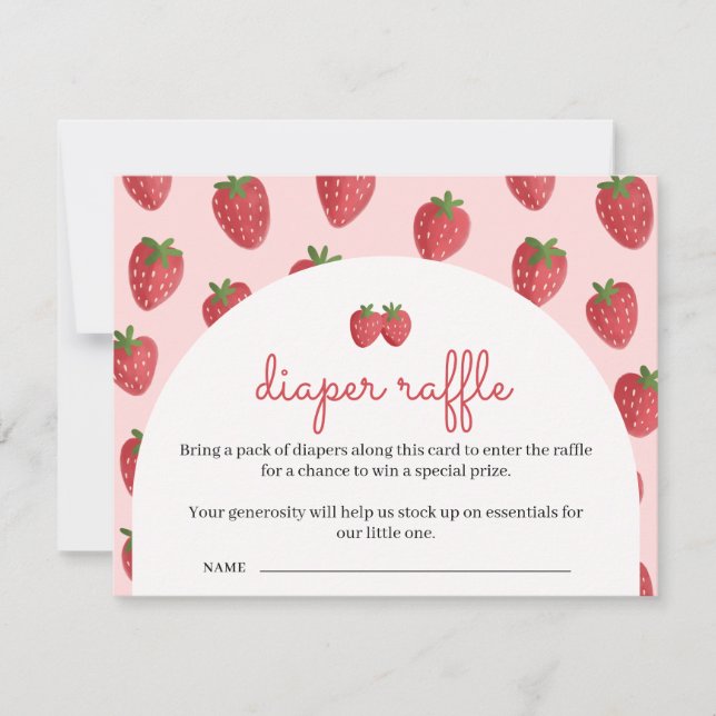 Strawberry Baby Duwer Diaper Raffekarte (Vorderseite)