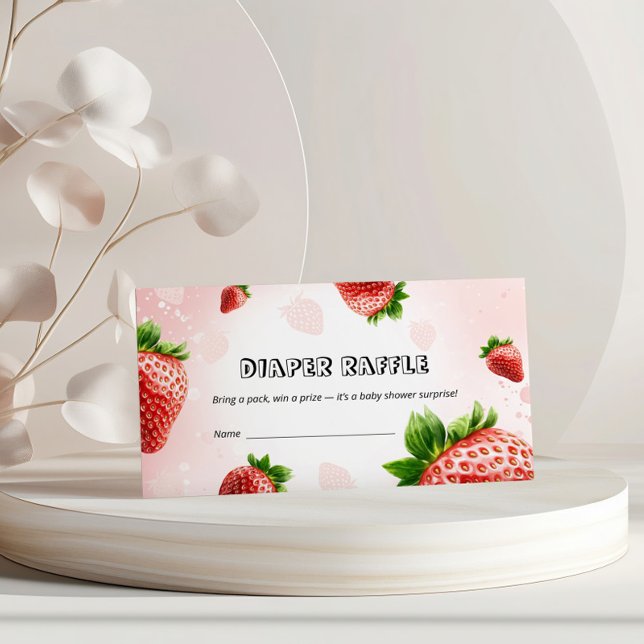 Strawberry Baby Duwer Diaper Raffekarte Visitenkarte (Von Creator hochgeladen)