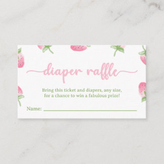Strawberry Baby Duwer Diaper Raffle Begleitkarte