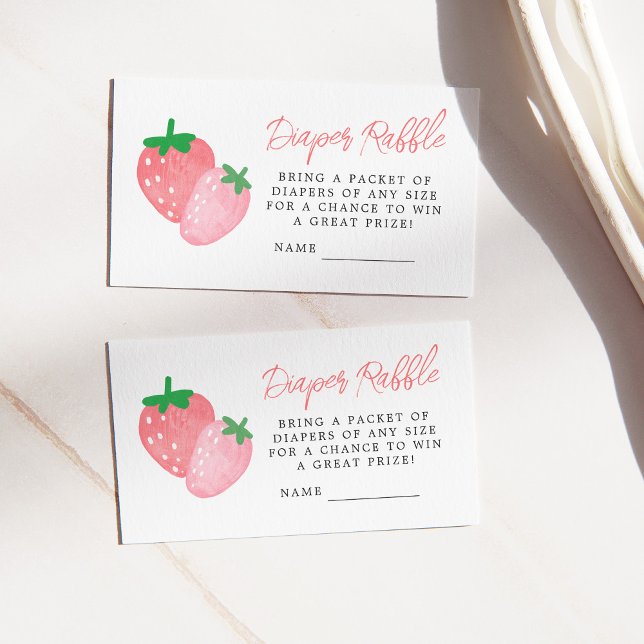 Strawberry Baby Duwer Diaper Raffle Begleitkarte (Von Creator hochgeladen)