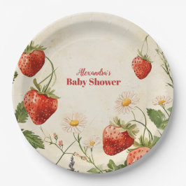 Strawberry Baby Shower Berry Sweet Pappteller