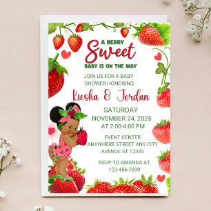 Strawberry Baby Shower Invasion, Strawberry Baby Einladung