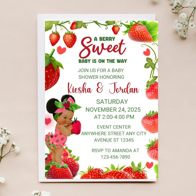 Strawberry Baby Shower Invasion, Strawberry Baby Einladung (Von Creator hochgeladen)