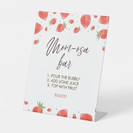Strawberry Baby Shower Mama-osa Bar Sign Sockelschild