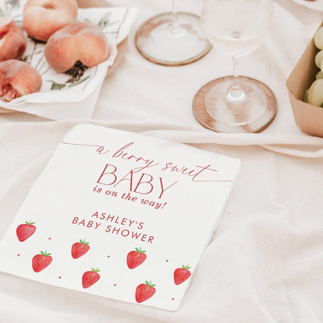 Strawberry Baby Shower Napkins, Berry Baby Dusche Serviette (Von Creator hochgeladen)