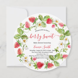 Strawberry Baby Shower Summer Berry Sweet Einladung