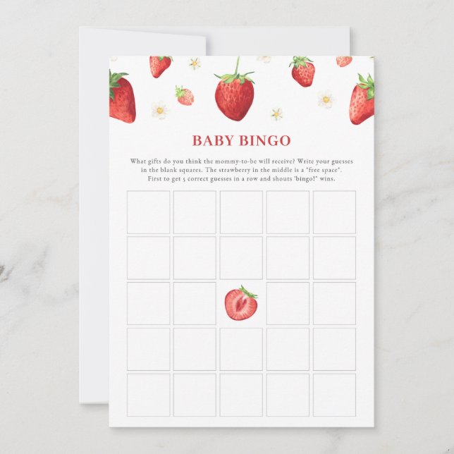 Strawberry Baby Showgame Baby Bingo Game (Vorderseite)