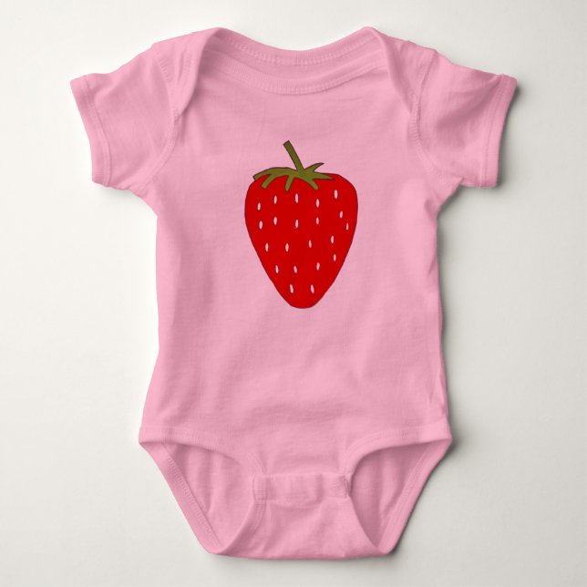 STRAWBERRY BABY STRAMPLER (Vorderseite)