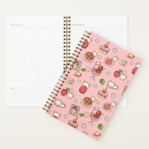 Strawberry Bär und Desserts Cute Pink Kawaii  Planer