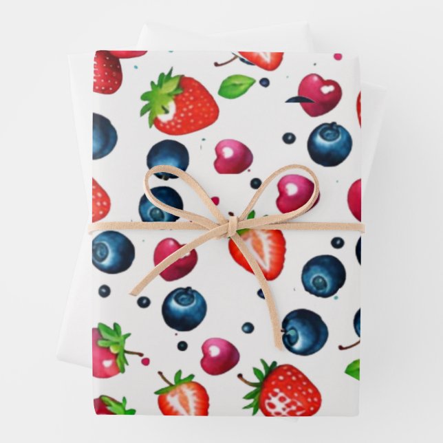 Strawberry Berry Birthday Party Berry Sweet Geschenkpapier Set (Beispiel)