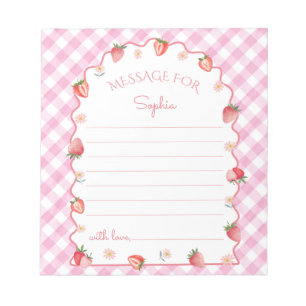 Strawberry Berry Birthday Time Capsule Message Notizblock
