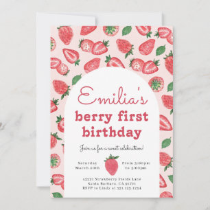 Strawberry Berry Einladung zum Geburtstag