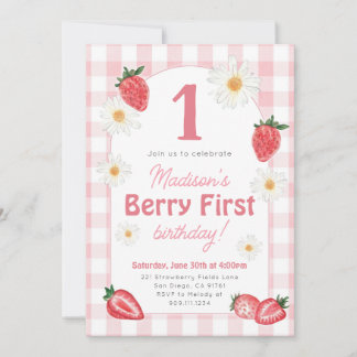 Strawberry Berry Einladung zum Geburtstag