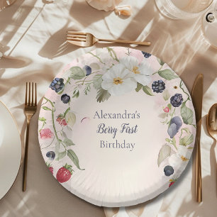 Strawberry Berry Erster Geburtstag Party Pappteller