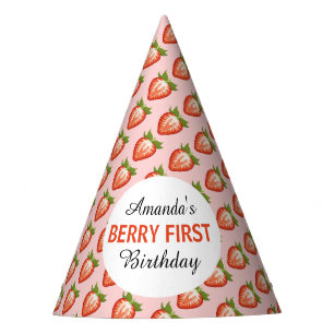 Strawberry Berry Erstgeburtsbaby Girl pink Partyhütchen