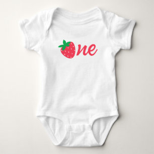 Strawberry Berry First 1. Baby Geburtstag Strampler