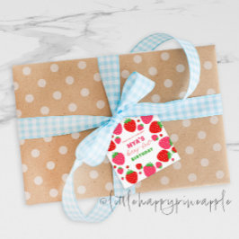 Strawberry Berry First Birthday Favor Tags Geschenkanhänger