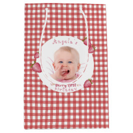 Strawberry Berry First Birthday Mittlere Geschenktüte