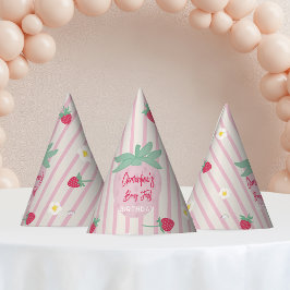 Strawberry Berry First Birthday Party Hat Partyhütchen