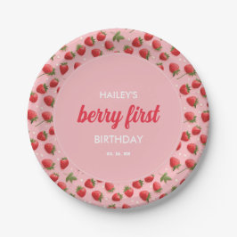 Strawberry Berry First Birthday Party Pappteller