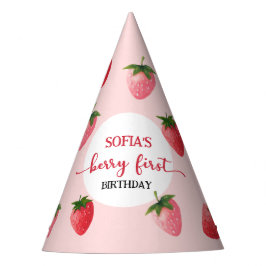 Strawberry Berry First Birthday Partyhütchen