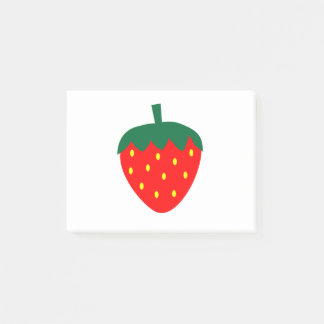 Strawberry Berry Fruit Summer Red Post-it Klebezettel