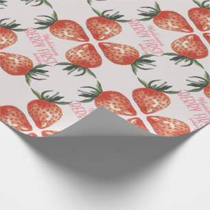 Strawberry Berry Geburtsname Geschenkpapier