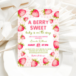 Strawberry Berry Sweet Baby Dusche Einladung
