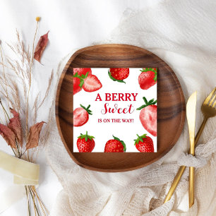 Strawberry Berry Sweet Baby Dusche unterwegs Serviette