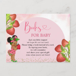 Strawberry Berry Sweet Baby Showbücher für Baby Einladungspostkarte
