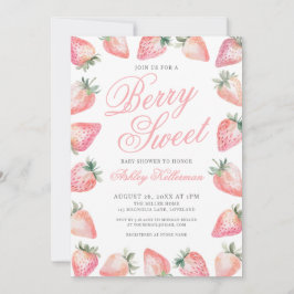 Strawberry Berry Sweet Baby Shower Einladung