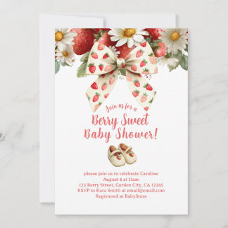 Strawberry Berry Sweet Baby Shower Einladung
