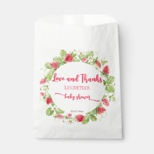 Strawberry berry sweet baby shower thank you geschenktütchen
