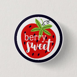Strawberry Berry Sweet Birthday Baby Girl Kids' Button