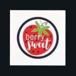 Strawberry Berry Sweet Birthday Baby Girl Kids' Serviette<br><div class="desc">Süß wie eine saftige,  plump Erdbeere! Lebhafter zeitgenössischer Stil in Rot,  Grün und Schwarz für eine fruchtige und lustige Geburtstagsfeier. ・ Koordinieren Sie es! Durchsuchen Sie die Strawberry Sweet Birthday Collection für passende Produkte wie Einladungen,  Packpapier,  Party Dekoration und mehr!</div>