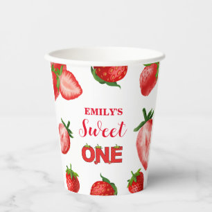 Strawberry Berry Sweet Birthday  Berry First Pappbecher