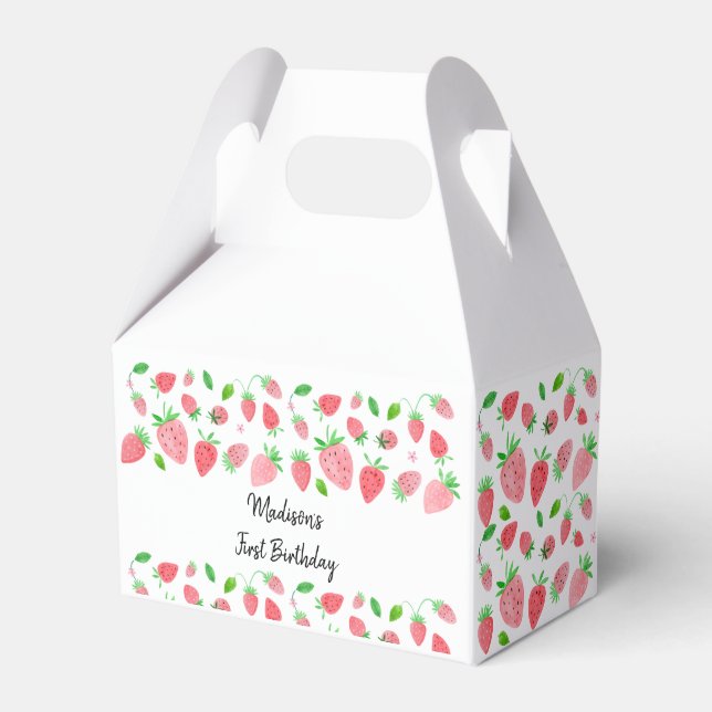 Strawberry Berry Sweet Birthday Geschenkschachtel (Vorderseite)