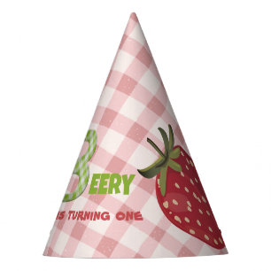 Strawberry Berry Sweet Birthday Party Party Hat Partyhütchen