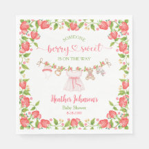 Strawberry Berry Sweet Clothesline Baby Dusche