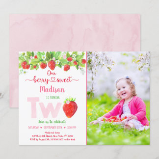 Strawberry Berry Sweet Floral Einladung