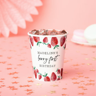 Strawberry Berry Sweet Girl Erstgeburt Pappbecher