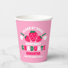 Strawberry Berry Sweet Graduation Party Pappbecher