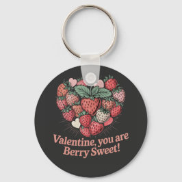 Strawberry Berry Sweet Kids Valentines Day Schlüsselanhänger
