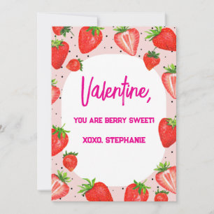 Strawberry Berry Sweet Kids Valentinstag Einladung