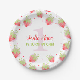 Strawberry Berry Sweet Red Berries Birthday Pappteller