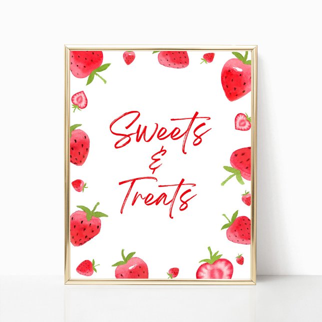 Strawberry Berry Sweet Süßigkeiten und Leckereien  Poster (Von Creator hochgeladen)